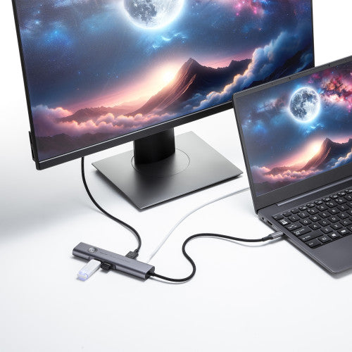 サンワサプライ [USB Type C] ドッキングハブ(LANポート付) USB-5TCHLP16GM