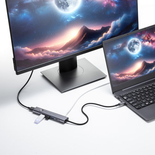 サンワサプライ [USB Type C] ﾄﾞｯｷﾝｸﾞﾊﾌﾞ(HDMIﾎﾟｰﾄ付) USB-5TCHP18GM