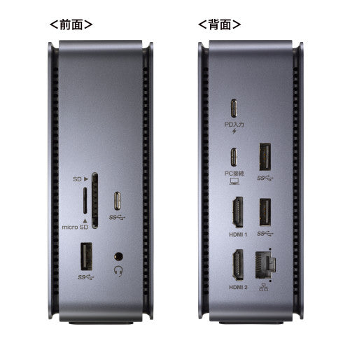 サンワサプライ [USB TypeC] ﾄﾞｯｷﾝｸﾞｽﾃｰｼｮﾝ(4K対応) USB-CVDK12