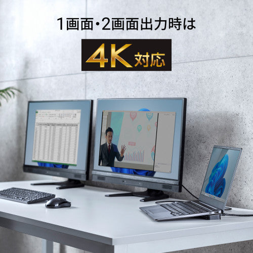 サンワサプライ [USB TypeC] ﾄﾞｯｷﾝｸﾞｽﾃｰｼｮﾝ(3画面対応) USB-CVDK13