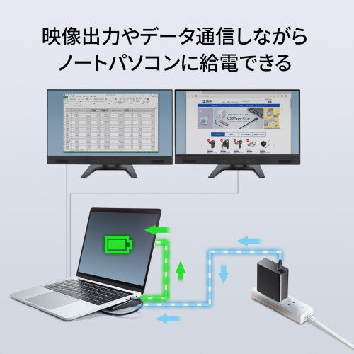 サンワサプライ [USB TypeC] ﾄﾞｯｷﾝｸﾞｽﾃｰｼｮﾝ(3画面/4K対応) USB-CVDK14