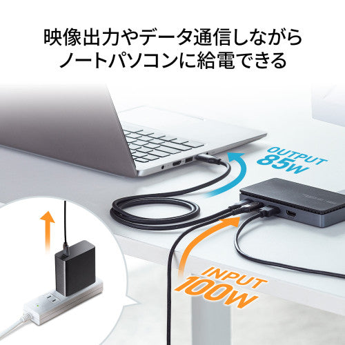 サンワサプライ [USB TypeC] ﾄﾞｯｷﾝｸﾞｽﾃｰｼｮﾝ(2画面対応) USB-CVDK17