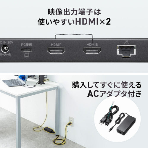 サンワサプライ [USB TypeC] ﾄﾞｯｷﾝｸﾞｽﾃｰｼｮﾝ(2画面/ｱﾀﾞﾌﾟﾀ USB-CVDK16