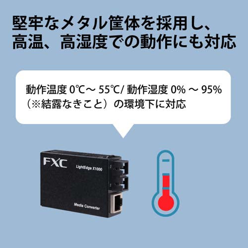 FXC ｷﾞｶﾞﾋﾞｯﾄ対応ﾒﾃﾞｨｱｺﾝﾊﾞｰﾀ(2芯ﾀｲﾌﾟ/MMF･SMF) LEX1852-10