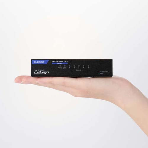エレコム 121x75x26mm [5ﾎﾟｰﾄ]スイッチングハブ EHC-Q05MA2-HB