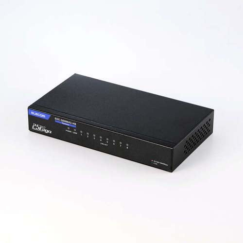 エレコム 154.5x85x26mm [8ﾎﾟｰﾄ]スイッチングハブ EHC-Q08MA2-HB