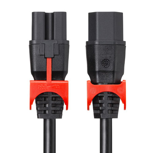 サンワサプライ 250V/15Ax2m 電源ｺｰﾄﾞ(ｻｰﾊﾞ-PC接続/抜止黒 APW15-C14C15LS-2