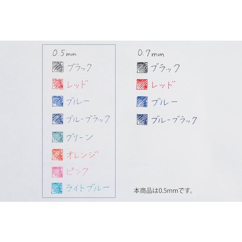ESCO(エスコ) 0.5mm ボールペン(黒・ゲルインク・ノック式/10本) EA765MG-701