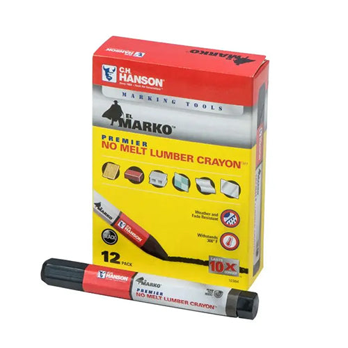 ESCO（エスコ） [黒] 油性クレヨン(高耐久/12本) EA765MP-84B