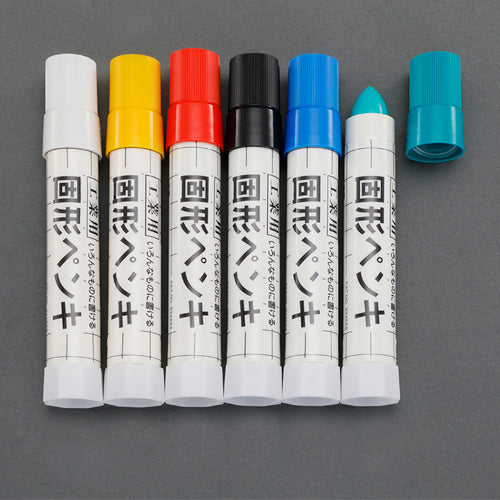 サクラクレパス ６本組[中字] 油性固形ﾍﾟﾝｷｾｯﾄ(工業用) ※ESCOオリジナルセット品