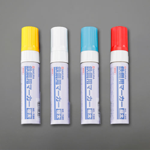サクラクレパス ４本組[極太] 油性ﾍﾟｲﾝﾄﾏｰｶｰｾｯﾄ(鉄鋼用) ※ESCOオリジナルセット品