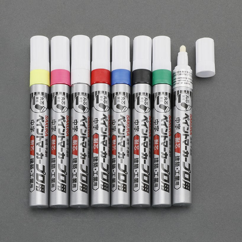 サクラクレパス ８本組[中字] 油性ﾍﾟｲﾝﾄﾏｰｶｰｾｯﾄ(工業用) ※ESCOオリジナルセット品