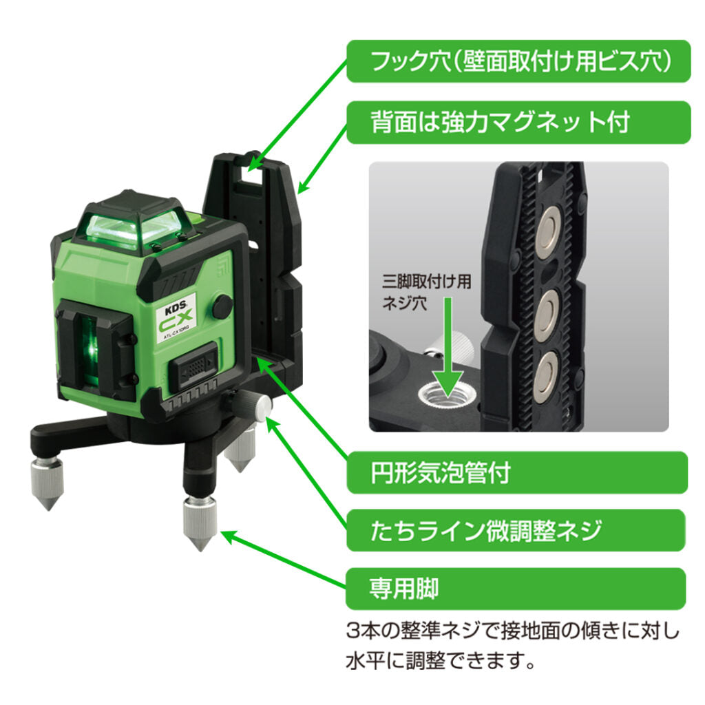 ムラテックKDS レーザーライン (ｸﾞﾘｰﾝﾚｰｻﾞｰ) ATL-CX10RG