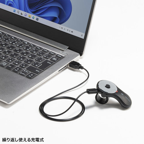 サンワサプライ Bluetoothﾌﾟﾚｾﾞﾝﾃｰｼｮﾝﾏｳｽ(ﾘﾝｸﾞ型/ｽｸﾛｰﾙ付） MA-BTRING5BK