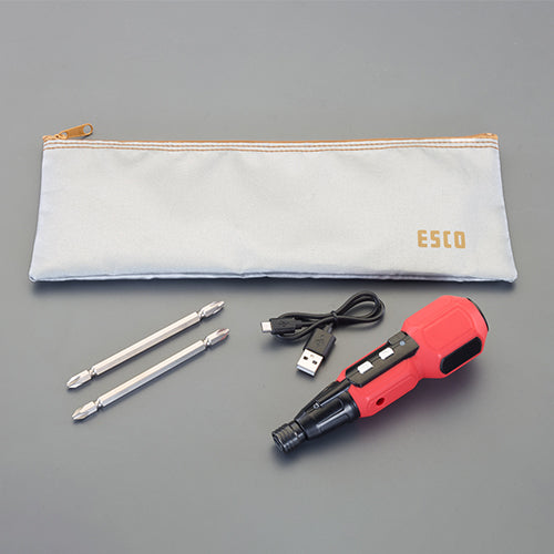 ESCO（エスコ） DC3.7V ﾊﾝﾄﾞﾄﾞﾗｲﾊﾞｰ･ﾋﾞｯﾄｾｯﾄ(充電式/超軽量 EA813SD-1SB
