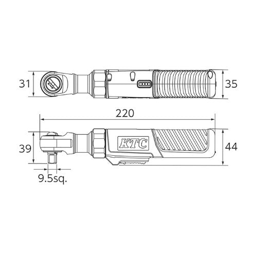 京都機械工具（KTC） (3/8"DR) ラチェットレンチ(充電式) JTRE330