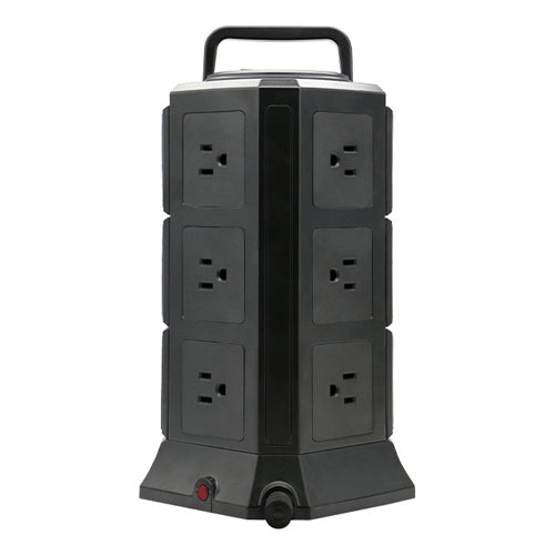 ESCO（エスコ） AC100-125V  タップ(12口/USBﾎﾟｰﾄ/ﾀﾜｰ型) EA815GN-201