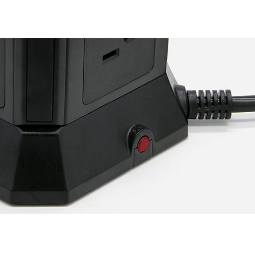 ESCO（エスコ） AC100-125V  タップ(12口/USBﾎﾟｰﾄ/ﾀﾜｰ型) EA815GN-201