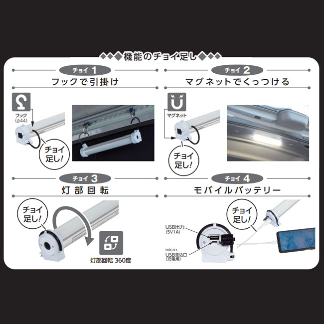 日動工業 3W [充電式]LED作業灯(防雨型/ﾏｸﾞﾈｯﾄ付) LMTW-3CH