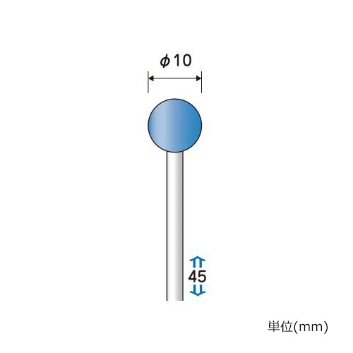 永興電機工業（E-FORCE） φ10mm/3mm 軸付フェルトバフ(アルミナ) 7012309