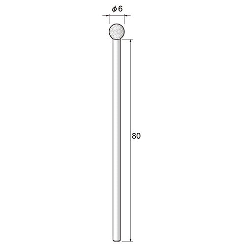 永興電機工業（E-FORCE） #100･ φ 6mm/3mm軸 ロング軸付砥石(WA) 3A12082
