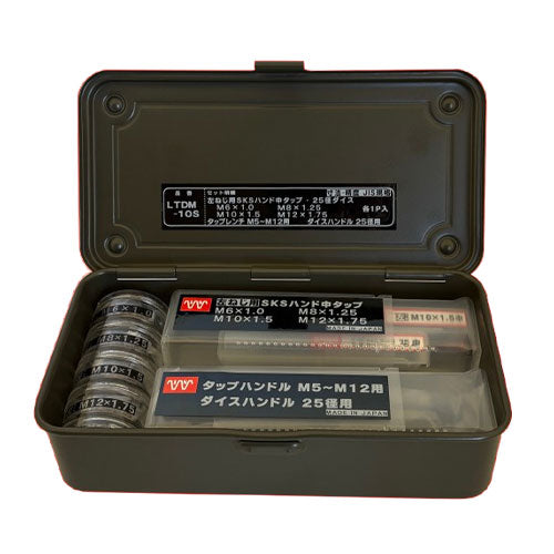 ESCO（エスコ） M6-M12 タップダイスセット(左ねじ用) EA829DR-21