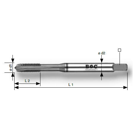 ESCO（エスコ） M24x3.00 スパイラルタップ(HSSE/ISO) EA829JV-424