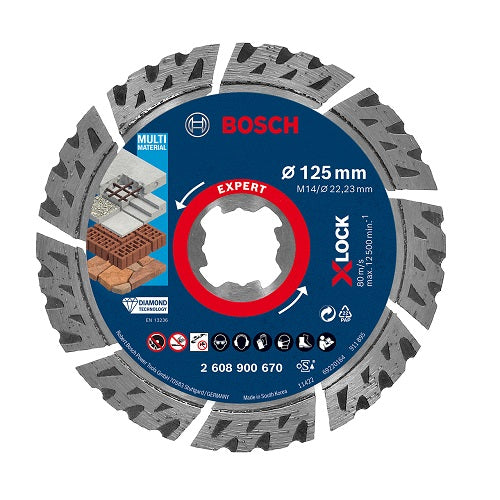 ボッシュ φ125x2.2mm ﾀﾞｲﾔﾓﾝﾄﾞｶｯﾀｰ(ｾｸﾞﾒﾝﾄ/X-LOCK用 2608900670