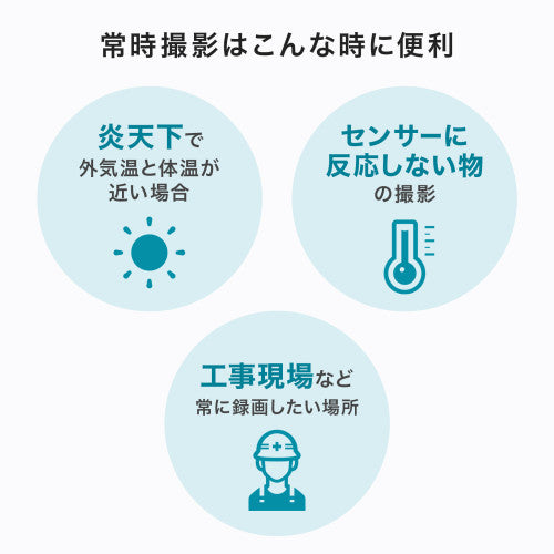 サンワサプライ [単3x4本]  センサー付暗視カメラ(防水型) CMS-SC07BK