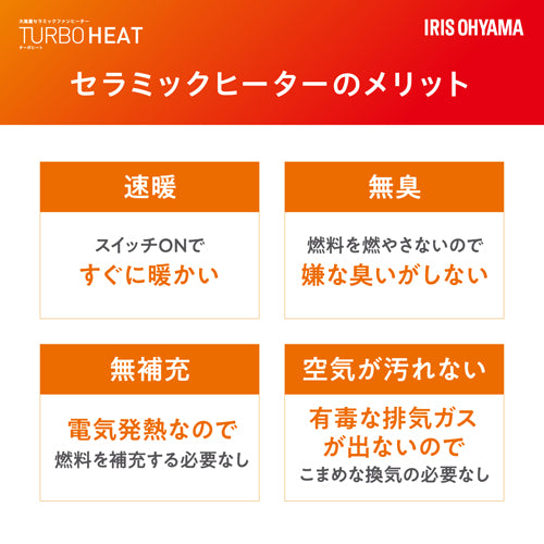 アイリスオーヤマ（IRIS OHYAMA） AC100V/1200W ｾﾗﾐｯｸﾌｧﾝﾋｰﾀｰ(左右首振り) ACH-LDSW12A