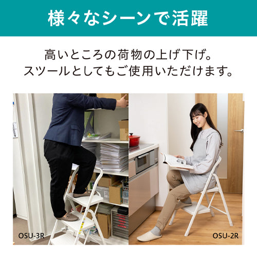 アイリスオーヤマ（IRIS OHYAMA） 400x600x960mm 踏台(ﾜｲﾄﾞｽﾃｯﾌﾟ) OSU-3R