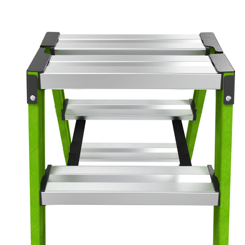 ESCO（エスコ） 0.66m/3段 脚立(広がり防止ｽﾄﾗｯﾌﾟ付) EA905EE-1A