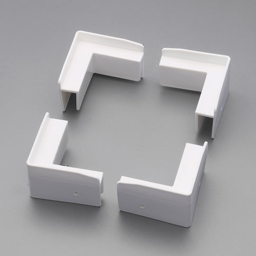 ESCO（エスコ） 70x70mm ﾌﾟﾗﾀﾞﾝｺｰﾅｰｾｯﾄ(L2個+R2個/白) EA911BG-15A