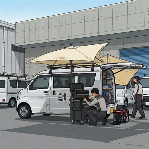 キャプテンスタッグ 210x140x210mm 長方形パラソル(UVｶｯﾄ) UD-59