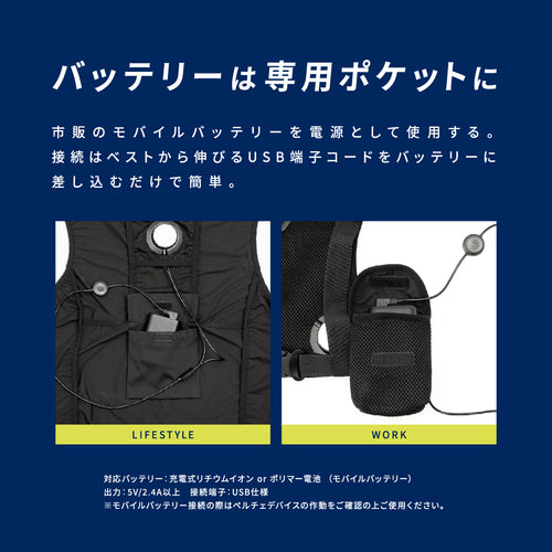 ESCO（エスコ） [ﾌﾘｰ] ペルチェベスト(FREEZE TECH 氷撃＋) EA915EM-261