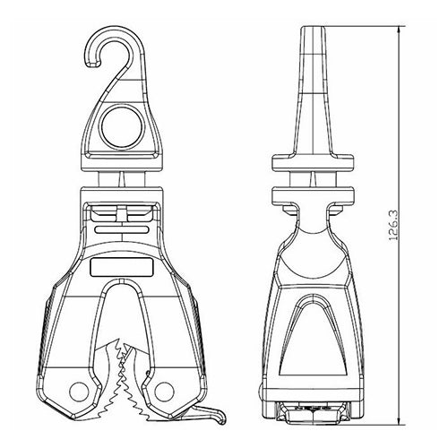 ESCO（エスコ） 126mm シートクリップ（ｽｲﾍﾞﾙﾌｯｸ/2個） EA916Y-16