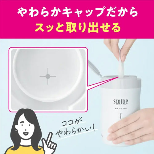 日本製紙クレシア（CRECiA） 130x170mm 除菌ｱﾙｺｰﾙﾃｨｼｭ(120枚) 77133