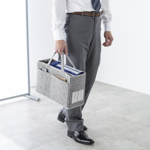 サンワサプライ 395x145x250mm /内寸 BOX型バッグ BAG-TW9GY