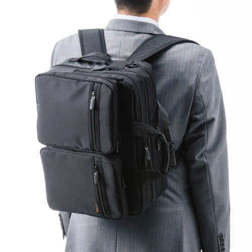 サンワサプライ 420x160x310mm  出張用ﾋﾞｼﾞﾈｽﾊﾞｯｸﾞ BAG-3WAY21BK