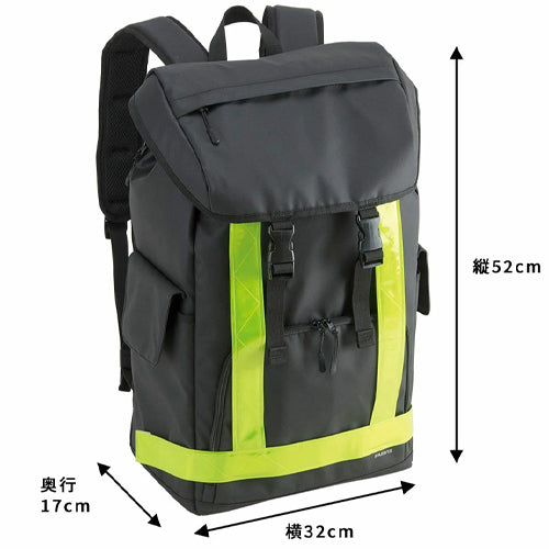 ESCO（エスコ） 30L ﾊﾞｯｸﾊﾟｯｸ(反射ﾃｰﾌﾟ付/ﾍﾙﾒｯﾄ収納) EA927AG-64