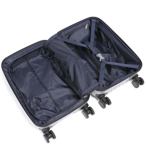 ESCO（エスコ） 330x250x480mm/37L  キャリーケース(ｼﾙﾊﾞｰ) EA927AX-1D