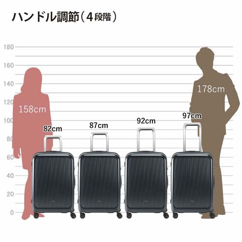 ESCO（エスコ） 400x260x590mm/58L ｷｬﾘｰｹｰｽ(ﾀﾞｰｸｸﾞﾚｰ) EA927BG-72