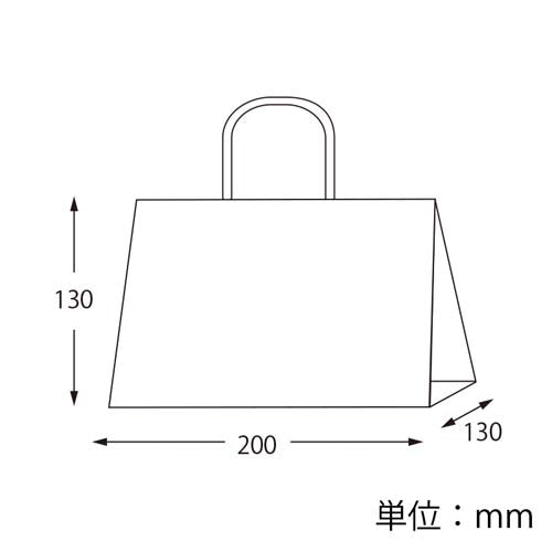 ESCO（エスコ） 200x130x130mm 紙袋(無地/20枚) EA927SA-35