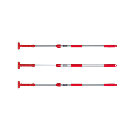 テラモト 1110-1800mm 伸縮モップハンドル[赤/3本] CL-374-100-2