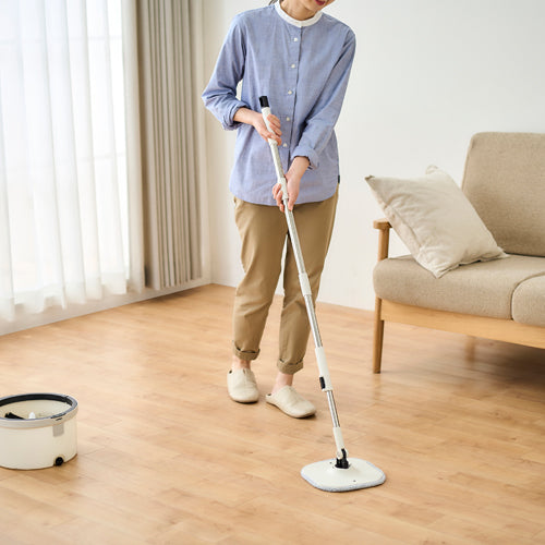 アイリスオーヤマ（IRIS OHYAMA） ﾏｲｸﾛﾌｧｲﾊﾞｰ回転ﾓｯﾌﾟ(汚水分離式ﾊﾞｹﾂ) KMT-CW