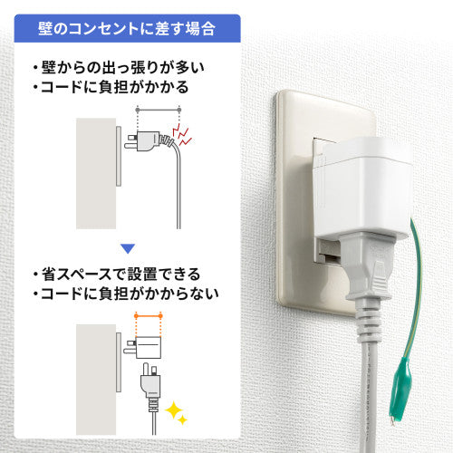 サンワサプライ AC125V/15A ﾌﾟﾗｸﾞ変換ｱﾀﾞﾌﾟﾀ(温度電流ﾋｭｰｽﾞ TAP-AD16W