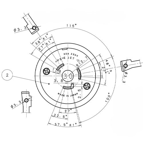 パナソニック（Panasonic） 250V/30A 防水型引掛けプラグ(接地2P) WF8330