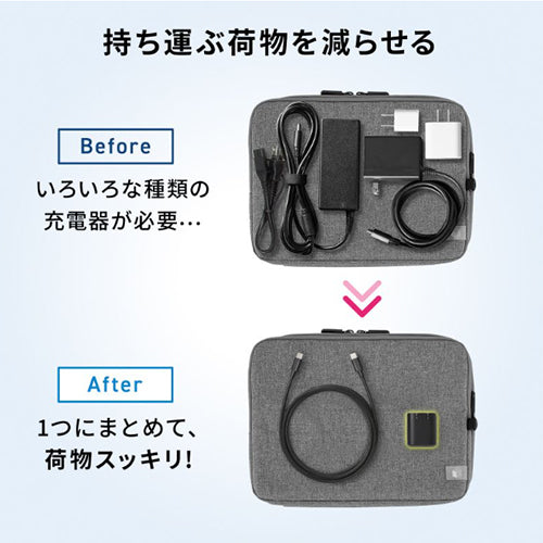 サンワサプライ AC100-240V USB充電器(PD45W/TypeC) ACA-PD109BK
