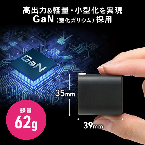サンワサプライ AC100-240V USB充電器(PD45W/TypeC) ACA-PD109BK