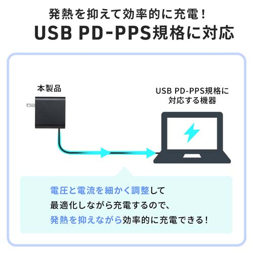 サンワサプライ AC100-240V ＡＣ充電器(USB PD対応/Type-C) ACA-PD110BK